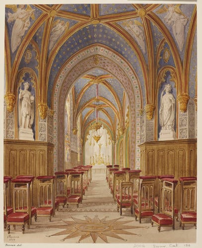 Royal visit to Louis-Philippe: interior of the Chapel at the Château d'Eu Royal visit to Louis-Philippe: interior of the Chapel at the Château d'Eu