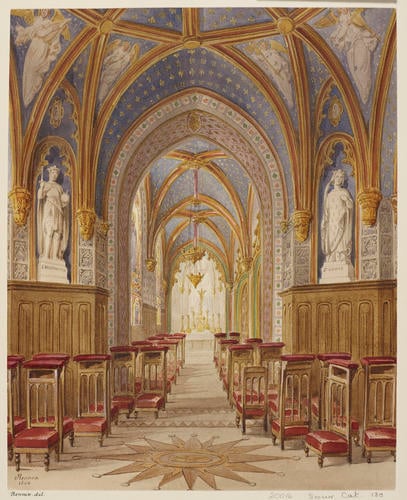 Royal visit to Louis-Philippe: interior of the Chapel at the Château d'Eu