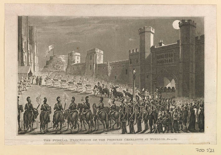The Funeral Procession of the Princess Charlotte at Windsor, Nov. 19, 1817 The Funeral Procession of the Princess Charlotte at Windsor, Nov. 19, 1817