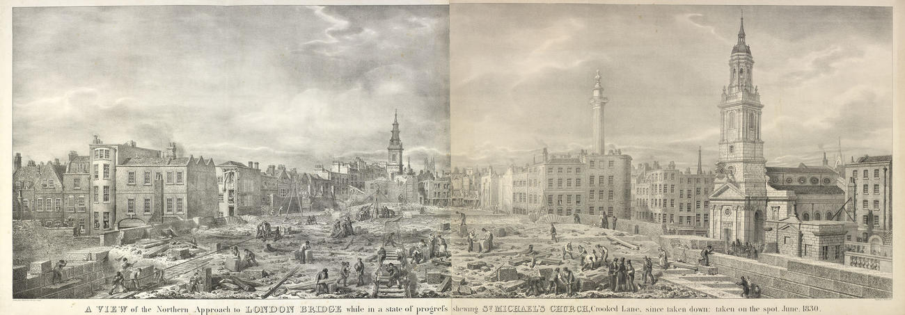 A view of the northern approach to London Bridge. . . 1830 A view of the northern approach to London Bridge. . . 1830