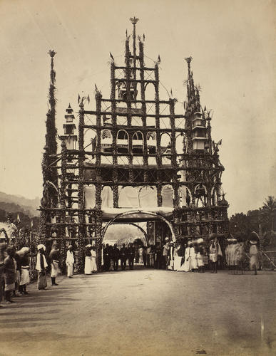 One of the Welcome Arches erected in Kandy for HRH the Prince of Wales, Ceylon [Sri Lanka]