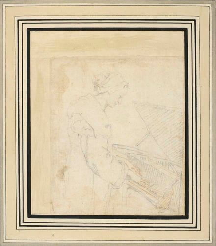 Portrait of a woman at the harpsichord Portrait of a woman at the harpsichord