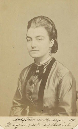 Lady Florence Montagu, daughter of the Earl of Sandwich. [Photographs, English Portraits. Volume 70. ]