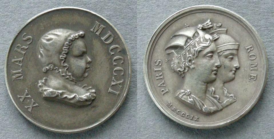 France. Medal commemorating the birth of the King of Rome, 1811