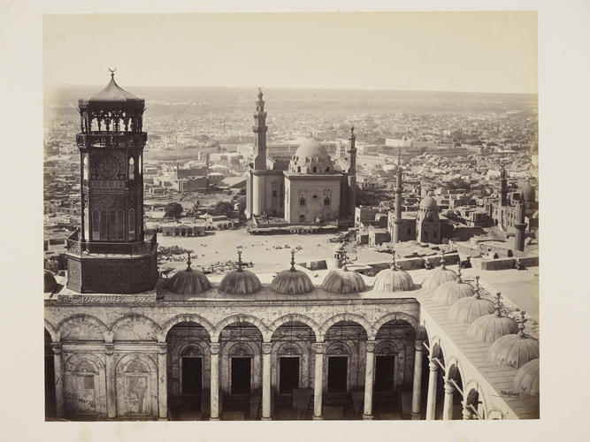 View from Mosque of Mehemet Ali, M. of S. Hasan [Mosque of Muhammad Ali and Mosque of Sultan Hassan, Cairo]