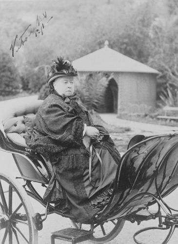 Queen Victoria (1819-1901) in a phaeton carriage, Grasse, 1891