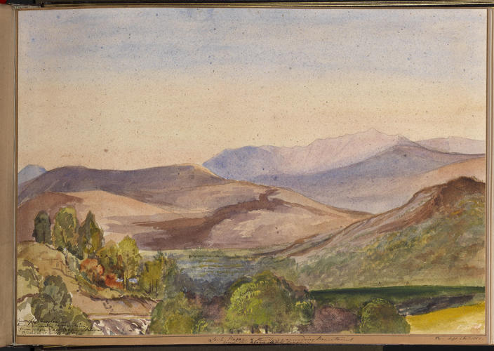 Master: Queen Victoria's Sketchbook 1848-1854
Item: Lochnagar and the surrounding mountains
