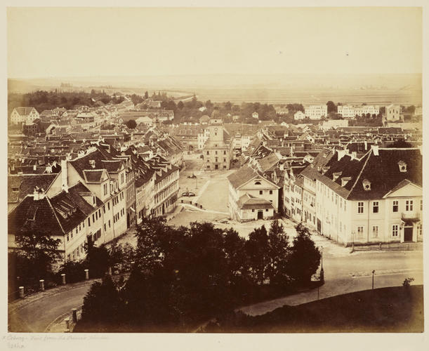 'Aussicht vom Zimmer des Prinzen'; View of Gotha from Prince Albert's window at Schloss Friedenstein