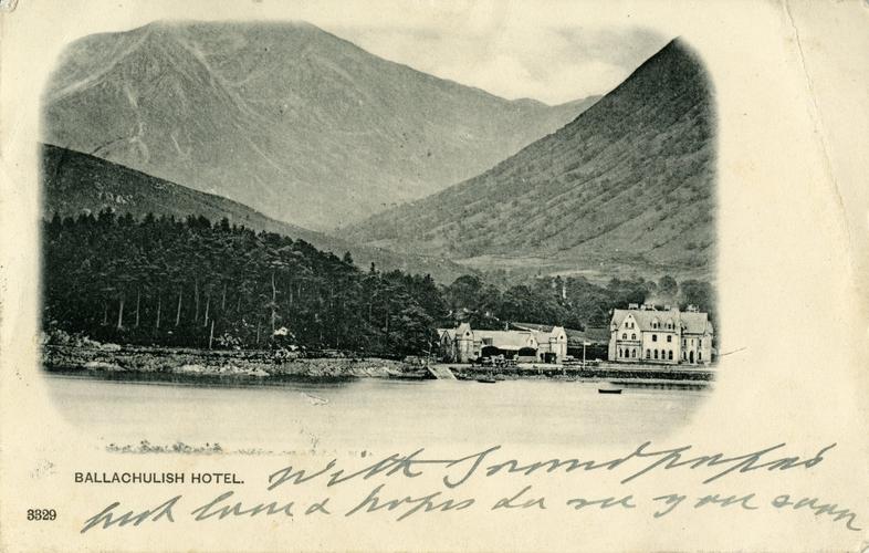 Postcard of the Ballachulish Hotel Postcard of the Ballachulish Hotel