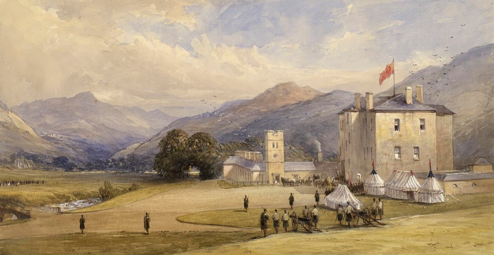 View of Blair Castle, looking towards Killiecrankie