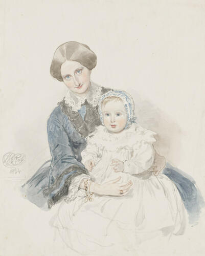 Princess Marie Caroline, duchesse d'Aumâle (1822-69) with François, duc de Guise (1854-72) Princess Marie Caroline, duchesse d'Aumâle (1822-69) with François, duc de Guise (1854-72)