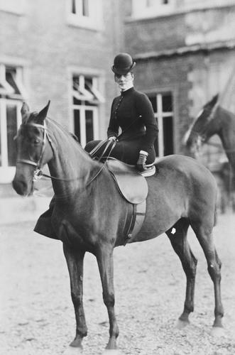 The Princess of Wales (1844-1925), later Queen Alexandra, on horseback, c. 1886