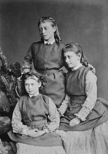 Princesses Victoria, Elizabeth, and Irene of Hesse, 1875