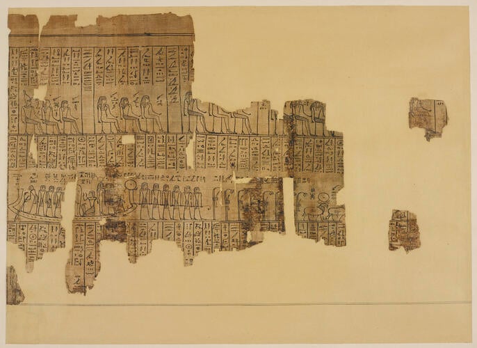 Section of the papyrus belonging to Nesmin, with the eighth hour of the Amduat
