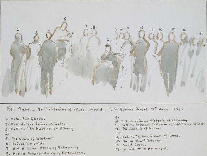 Christening of Prince Leopold of Battenberg in St George's Chapel, Windsor Castle, 29 June 1889