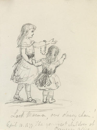 Study of Princess Alix and Princess May of Hesse, 10 April 1877