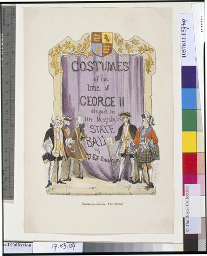 Souvenir of the Bal Costume, given by H. M. Queen Victoria at Buckingham Palace, May 12, 1842 / drawings from the original dresses by Coke Smyth ; letterpress by J. R. Planche