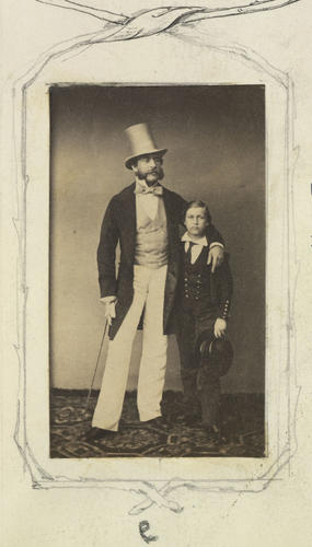 Frederick, Hereditary Grand Duke of Mecklenburg-Strelitz and his son Prince Adolphus Frederick, Hereditary Grand Duke of Mecklenburg-Strelitz and his son Prince Adolphus