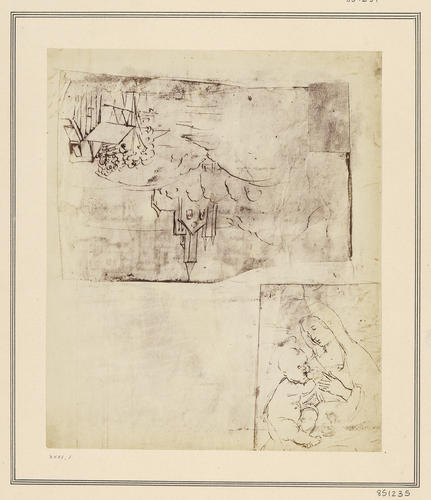 The Virgin suckling the Christ Child, and a study of landscape