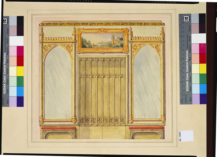 Alternative design for north end of the Grand Corridor, Windsor Castle, approved by His Majesty, 10 May 1828