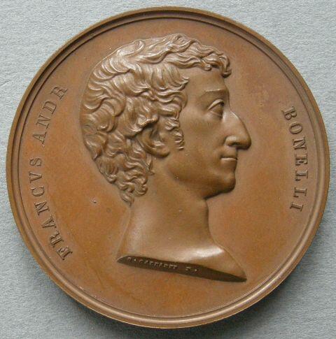 Italy. 	Laudatory medal of Francis Andrew Bonelli (naturalist, 1784-1830)