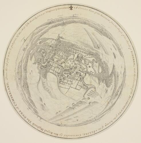 View of Diegem, 1745 (Diegem, Flanders, Belgium) 50°53'50