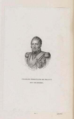 CHARLES FERDINAND DE FRANCE DUC DE BERRY CHARLES FERDINAND DE FRANCE DUC DE BERRY