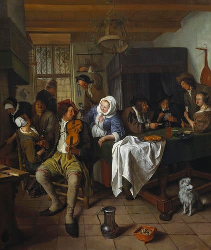 Interior of a Tavern, with Cardplayers and a Violin Player Interior of a Tavern, with Cardplayers and a Violin Player