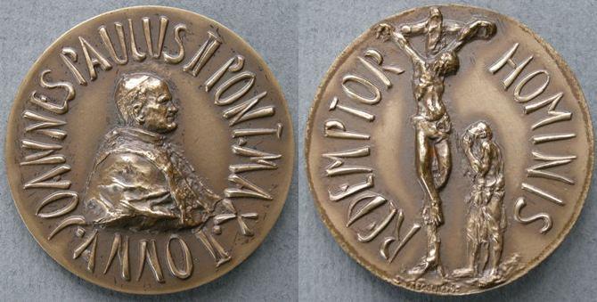 Vatican City. Medal commemorating year II of the Pontificate of Pope John Paul II Vatican City. Medal commemorating year II of the Pontificate of Pope John Paul II