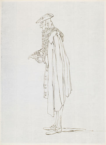 A self-portrait in carnival costume, sketching A self-portrait in carnival costume, sketching