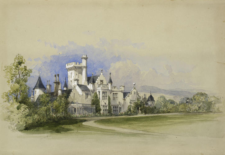 Balmoral: south front of the old Castle from the west