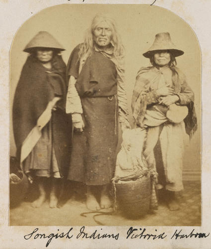 Members of the First Nations Songhees or Songish Peoples : 'Songish Indians, Victoria Harbour' Members of the First Nations Songhees or Songish Peoples : 'Songish Indians, Victoria Harbour'