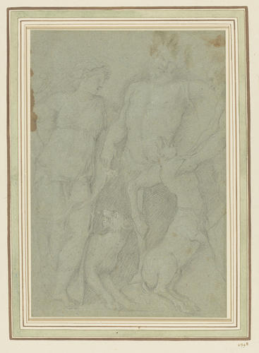 A nymph, centaurs and a leopard A nymph, centaurs and a leopard