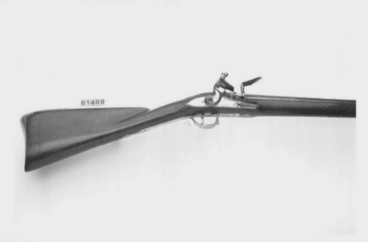 Flintlock gun, one of a pair