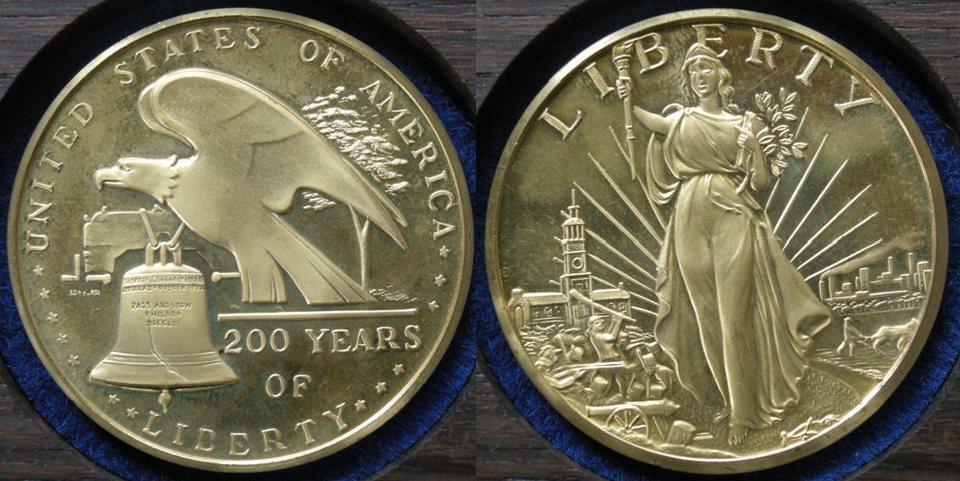 U. S. A. Medal commemorating the Bicentenary of the Independence of America, 1976