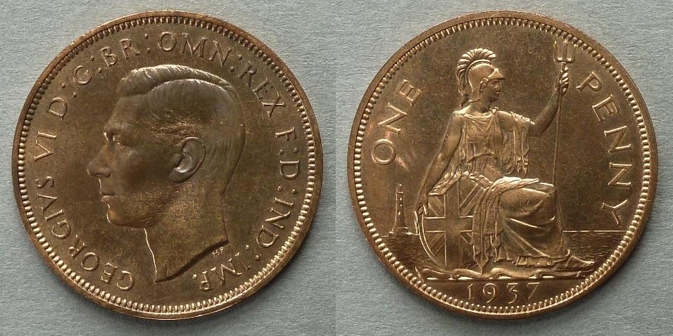George VI Proof penny George VI Proof penny