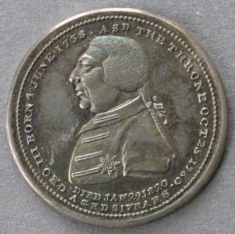 Medal commemorating the Death of King George III, 1820 Medal commemorating the Death of King George III, 1820
