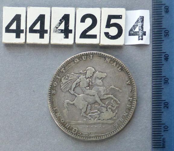 Great Britain. George III crown, (silver with reverse in multicoloured enamel) Great Britain. George III crown, (silver with reverse in multicoloured enamel)