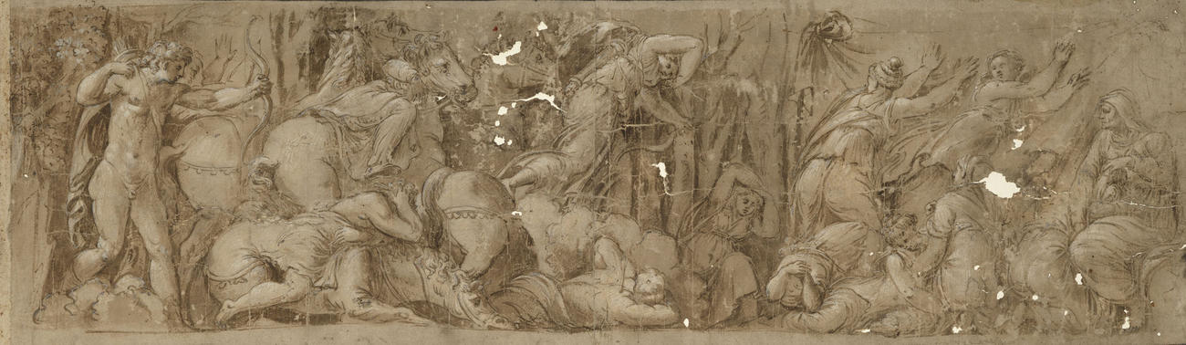 Frieze of the story of Niobe and her children Frieze of the story of Niobe and her children