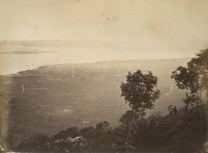 View from Flamstead: Kingston in the Plain, Port Royal across the harbour, Fort Augusta, Jamaica View from Flamstead: Kingston in the Plain, Port Royal across the harbour, Fort Augusta, Jamaica