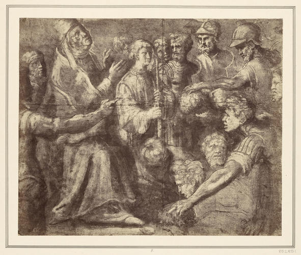 Prisoners hauled before Pope Leo IV at the Battle of Ostia