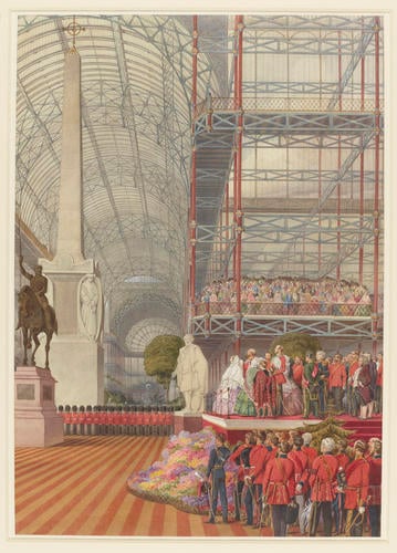 The inauguration of the Scutari Monument and the Peace Trophy at the Crystal Palace, Sydenham, 9 May 1856
