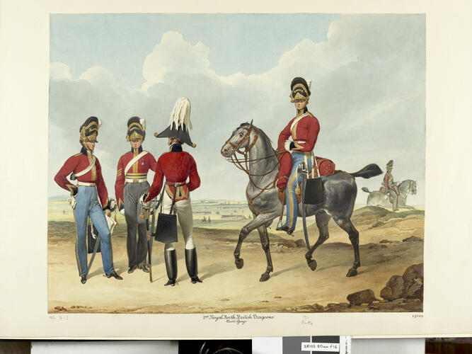 Officers and Serjeant, 2nd Royal North British Dragoons, 1816