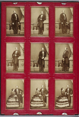 Folding portfolio containing portraits of Queen Victoria and Prince Albert