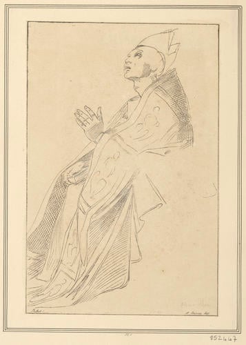 Study for the figure of St Ambrose in the 'Disputa'