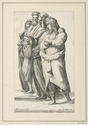 Master: Set of two prints reproducing figures from 'The School of Athens'
Item: Six draped figures, standing turned to the left [from 'The School of Athens']