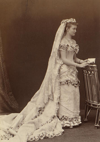 The Duchess of Connaught, when Princess Louise Margaret of Prussia (1860-1917) in her wedding dress