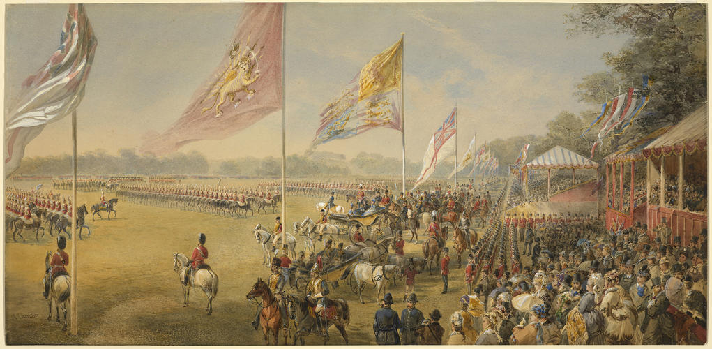 Review of troops in honour of the Shah of Persia, in Windsor Great Park, 24 June 1873