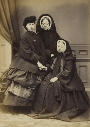 Queen Victoria (1819-1901), Princess Alexandra of Denmark, later Queen Alexandra (1844-1925) and an unidentified woman