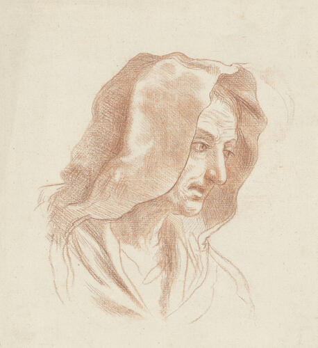 The head and shoulders of an old woman The head and shoulders of an old woman